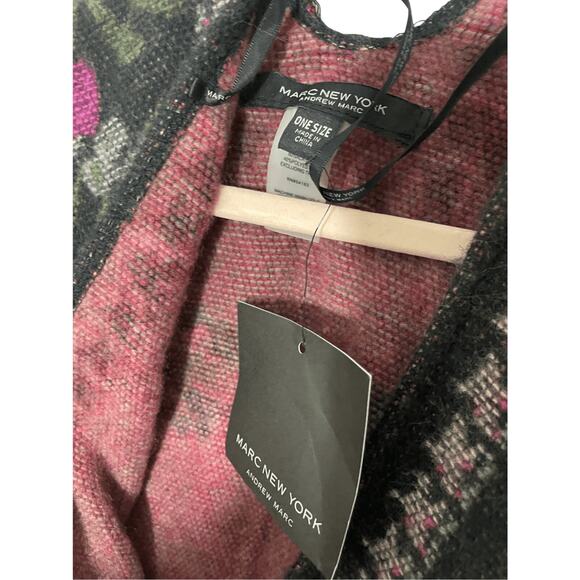 NWT Marc New York Oversized Open Front Asymmetrical Floral Kimono One Size - Picture 6 of 8